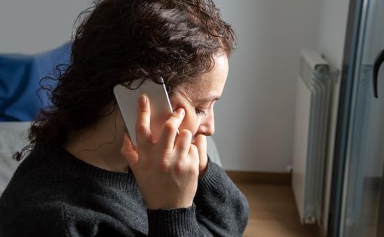 woman on phone