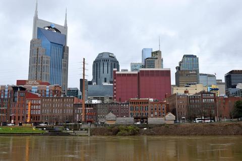 Skyline view of Nashville where Aftermath offers Biohazard Cleanup
