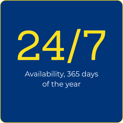 available 24/7, 365 days a year