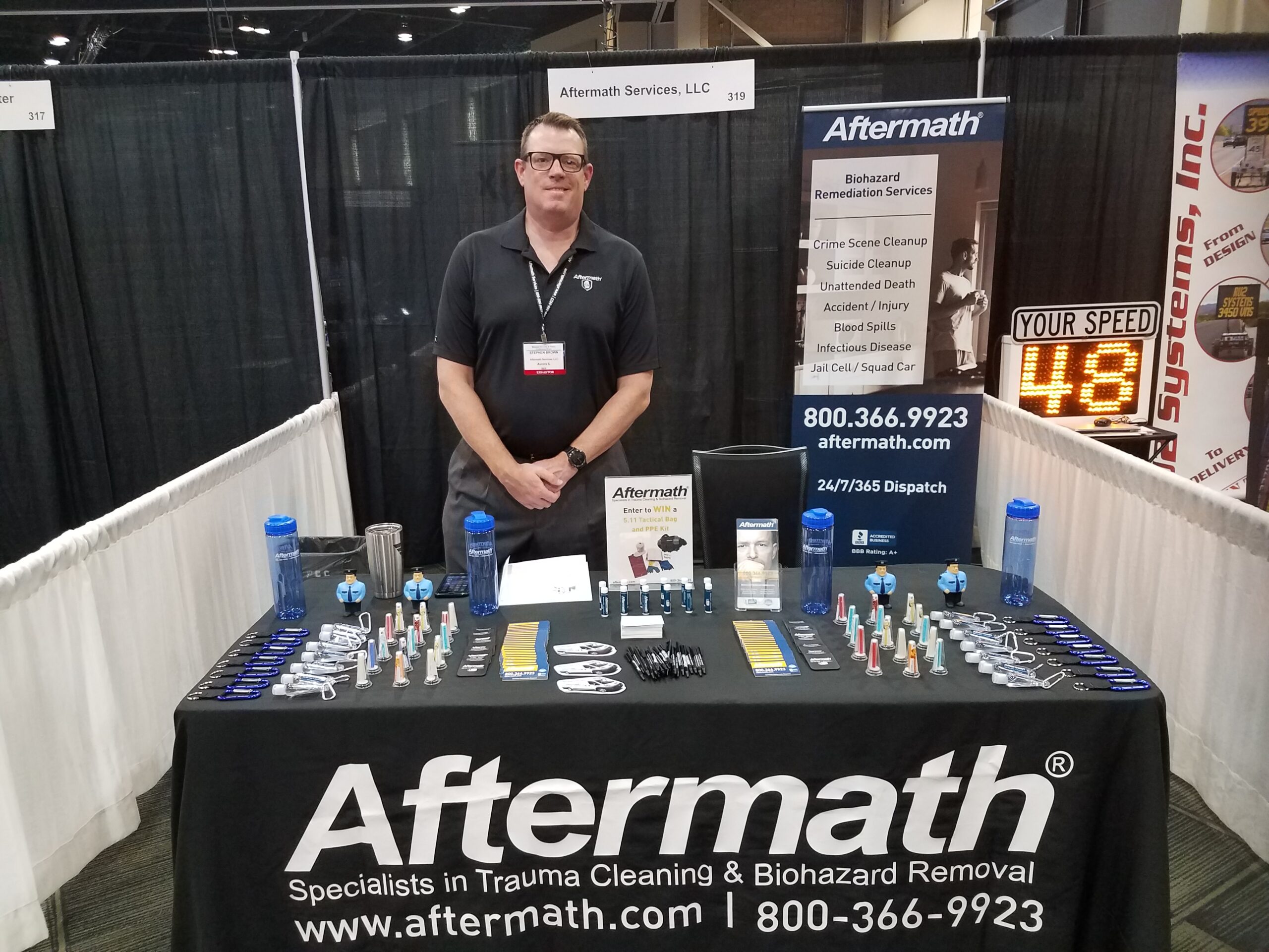 Aftermath booth at MSPCE Conference.