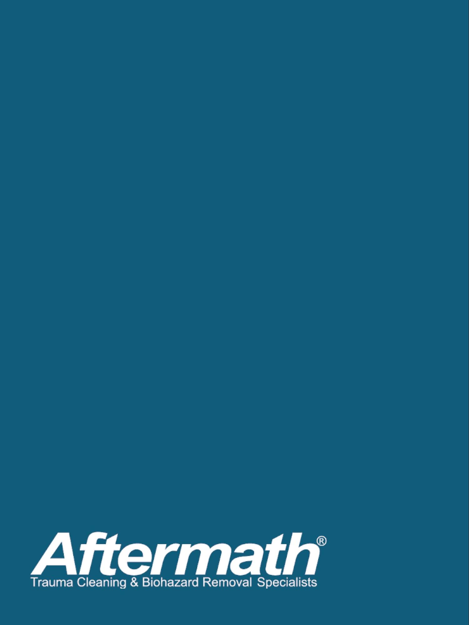 plain blue background with aftermath branding