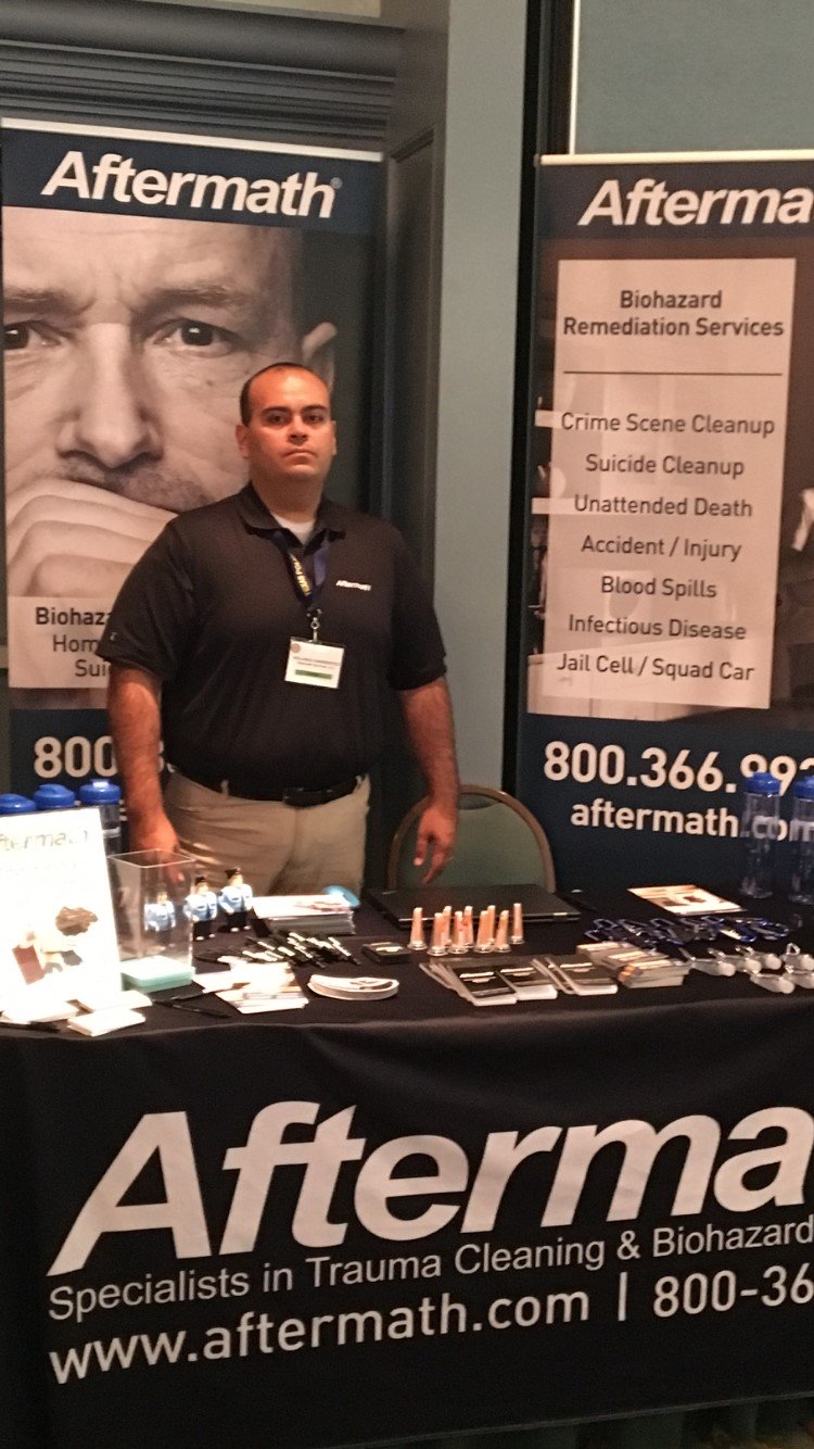 Aftermath booth at 2017 Texas Police Assoc. Conference.