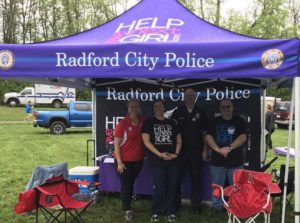 radfort city police tent and officers
