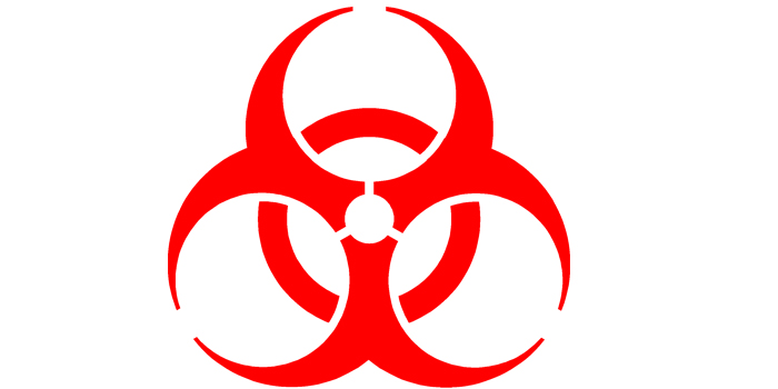 Biohazard remediation symbol.