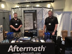 Aftermath booth at CA Homicide Inv. Assoc. Conference.