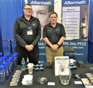 Aftermath booth at a 2017 conference.