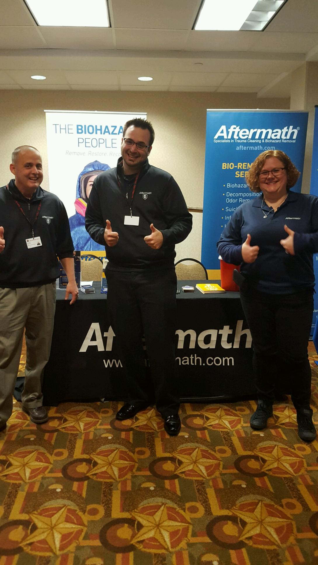 Aftermath booth at 2016 HITX Police Training Conf.