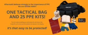 Tactical bag with PPE kit contents. It's that easy to be protected!