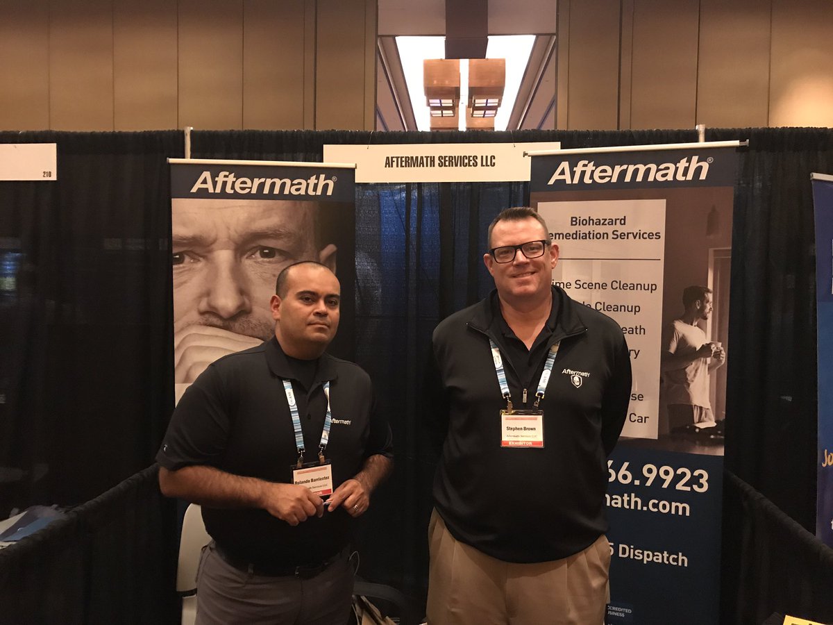 Aftermath booth at Vegas International Assoc. of Coroners & Medical Examiners Conference 2017.