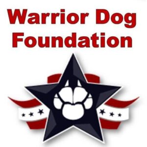 Warrior Dog Foundation logo in red, white and blue.